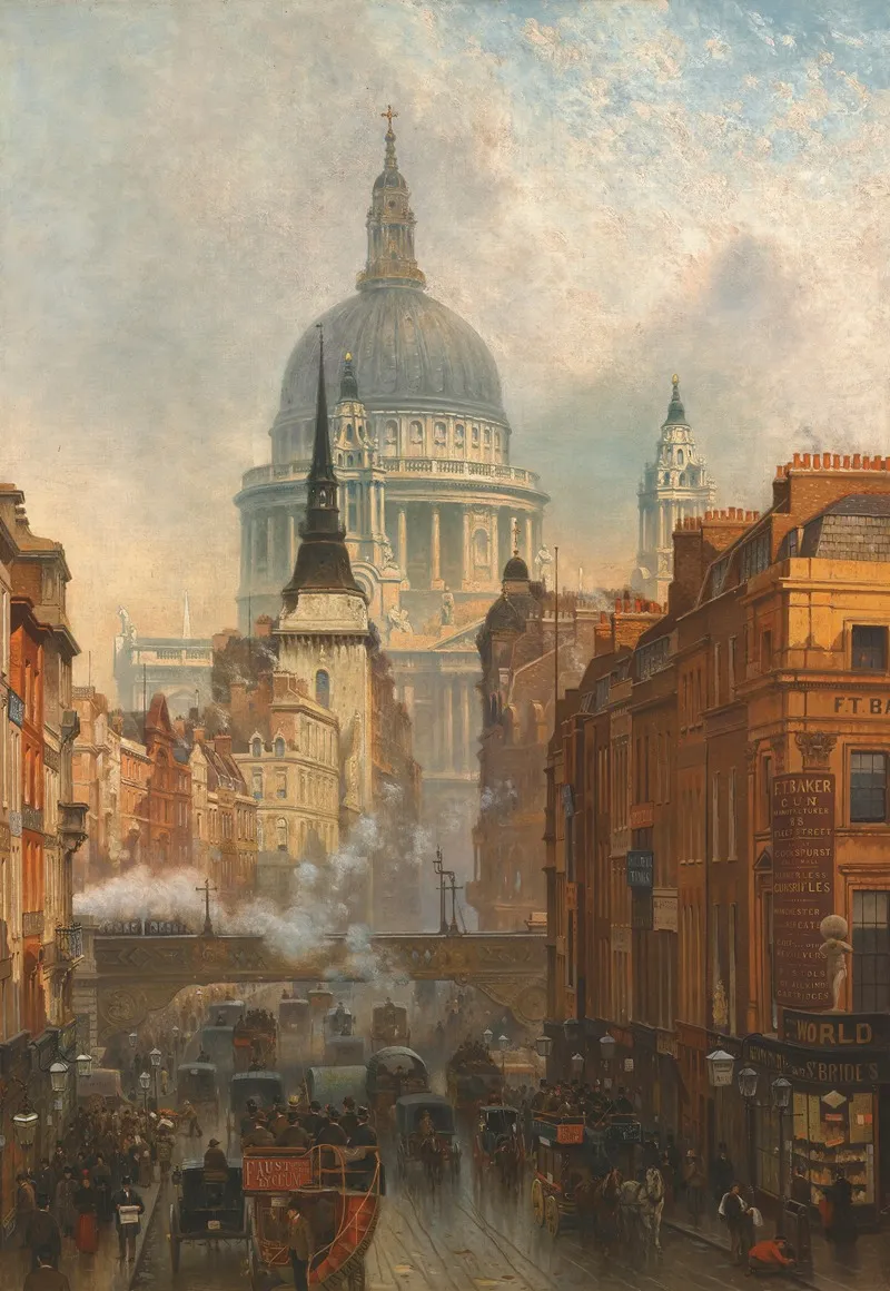 Ludgate Evening by John O'Connor - Canvas Print