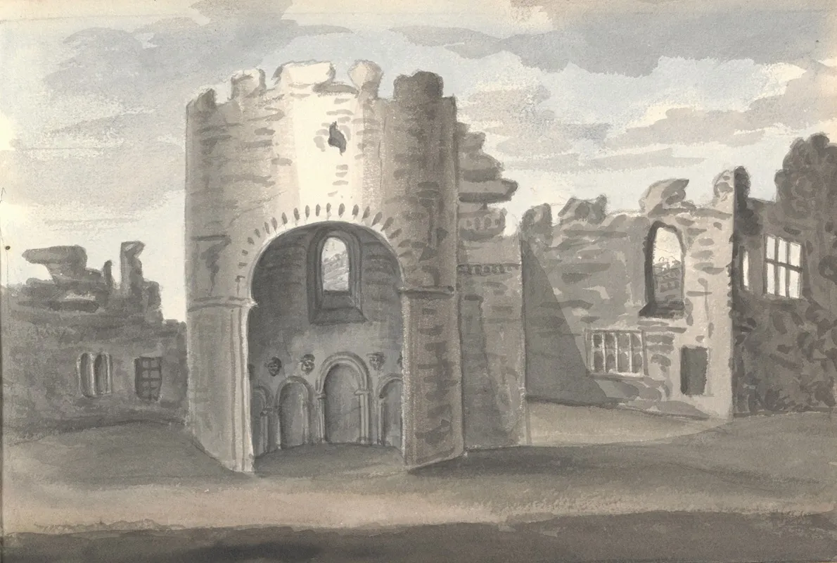 Ludlow Castle by Anne Rushout - Canvas Print