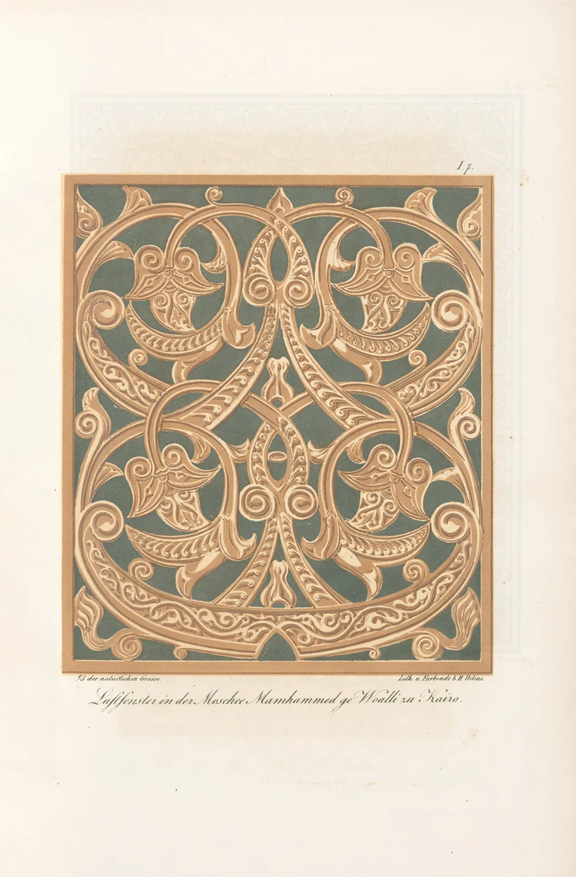 Luftfenster In Der Moschee Mamhammed Ge Woalli Zu Kairo 2 by Friedrich Maximilian Hessemer - Canvas Print