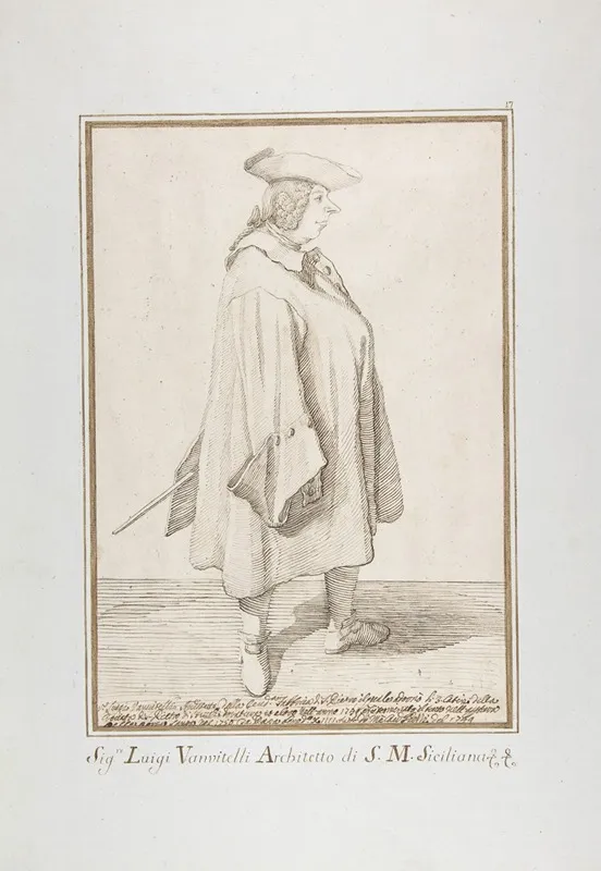 Luigi Vanvitelli by Pier Leone Ghezzi - Canvas Print