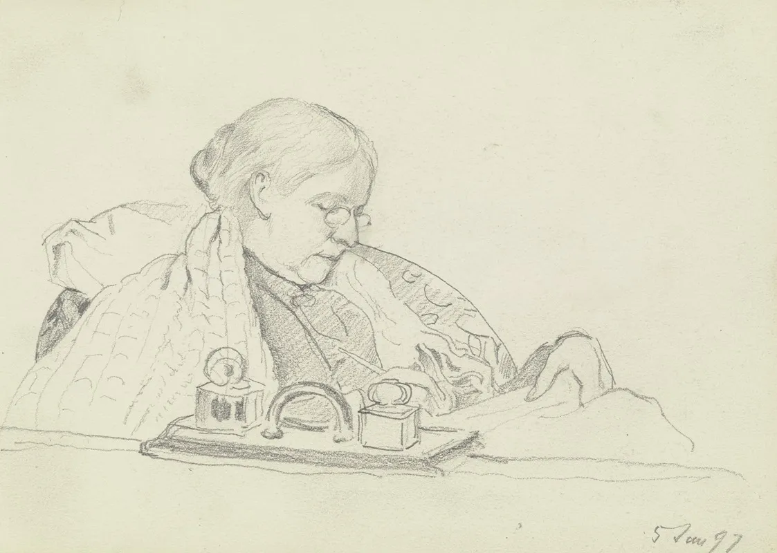 Luise Scholderer Schreibend