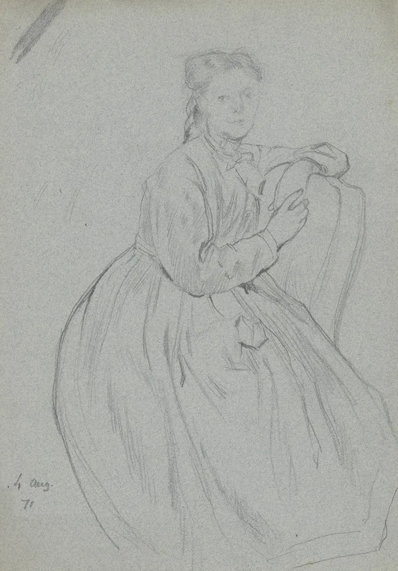 Luise Scholderer Seitlich Auf Einem Stuhl Sitzend