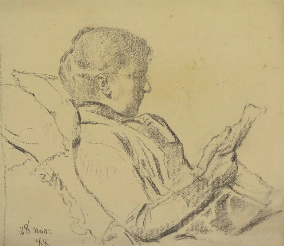 Luise Scholderer Zeitung Lesend