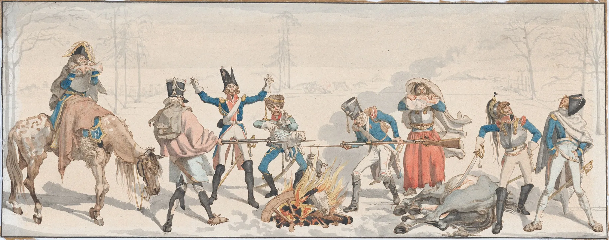 Lunch At The Fork Le Dejeuner A La Fourchette 2 by Johann Gottfried Schadow - Canvas Print