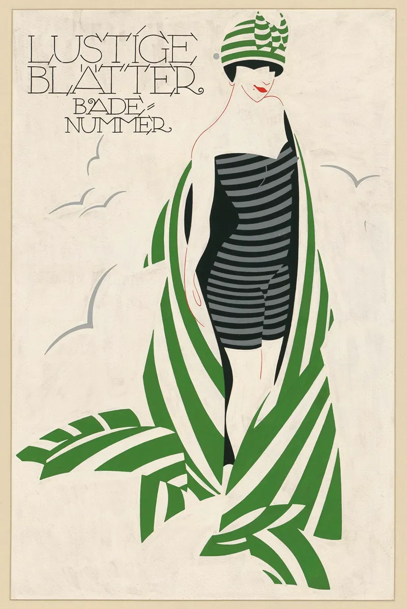 Lustige Blatter Badenummer by Julius Klinger - Canvas Print