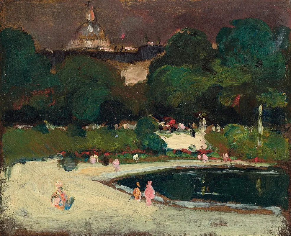 Luxembourg Gardens Stormy Sky