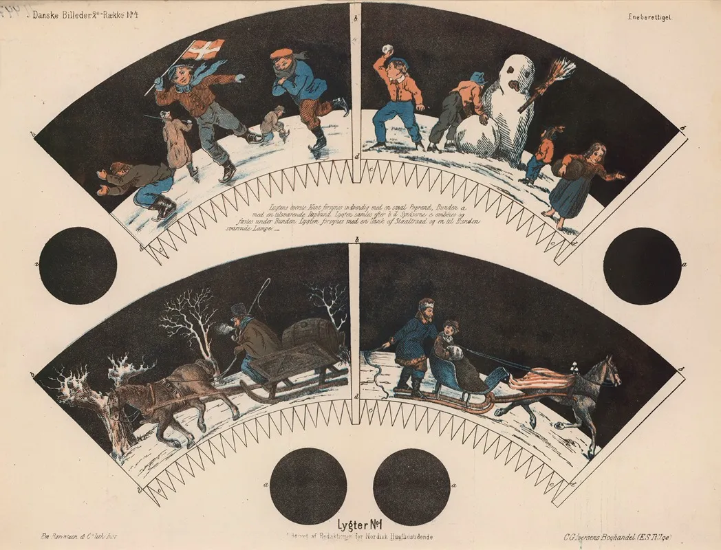 Lygter No 1 by Emil Bærentzen - Canvas Print