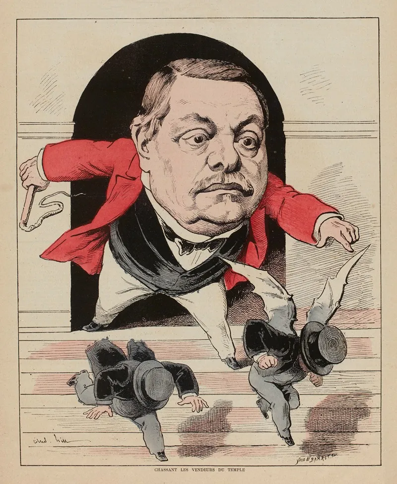 M Leon Say Ministre Des Finances by André Gill - Canvas Print