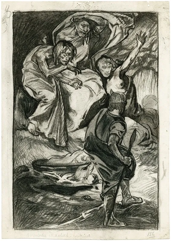 Macbeth En De Drie Heksen by Johannes Josephus Aarts - Canvas Print