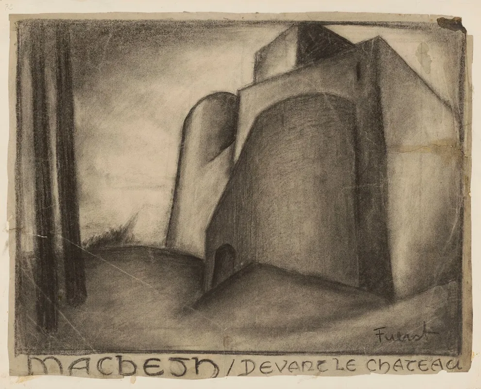 Macbeth Maquette De Decor Devant Le Chateau by Walter-René Fuerst - Canvas Print