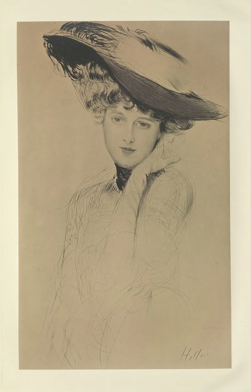 Madame Choucary by Paul César Helleu - Canvas Print