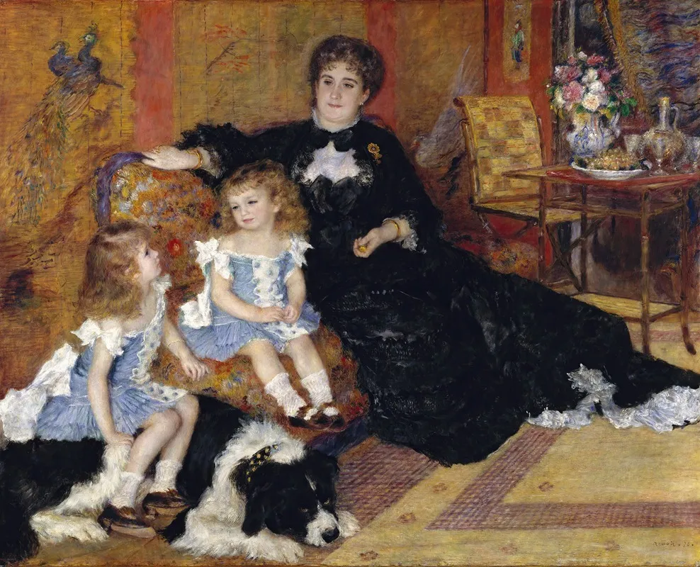 Madame Georges Charpentier Marguerite Louise Lemonnier 1848 1904 And Her Children Georgette Berthe 1872 1945 And Paul Emile Charles 1875 1895