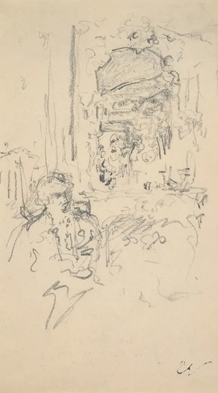 Madame Hessel In An Interior by Édouard Vuillard - Canvas Print