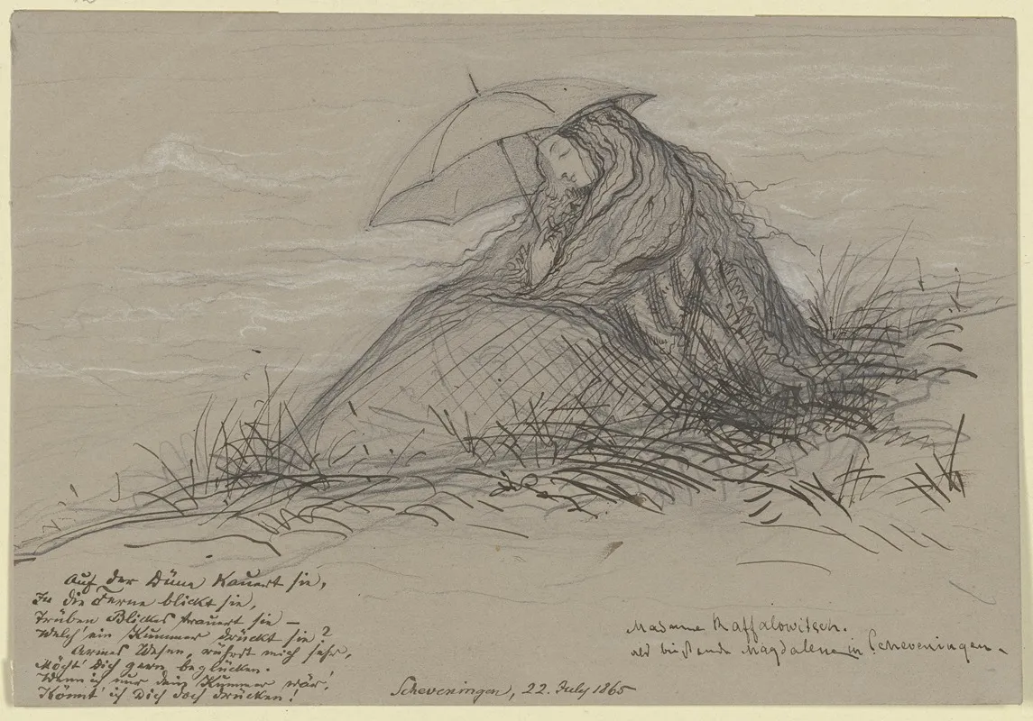 Madame Raffalowitsch Als Busende Magdalena In Scheveningen
