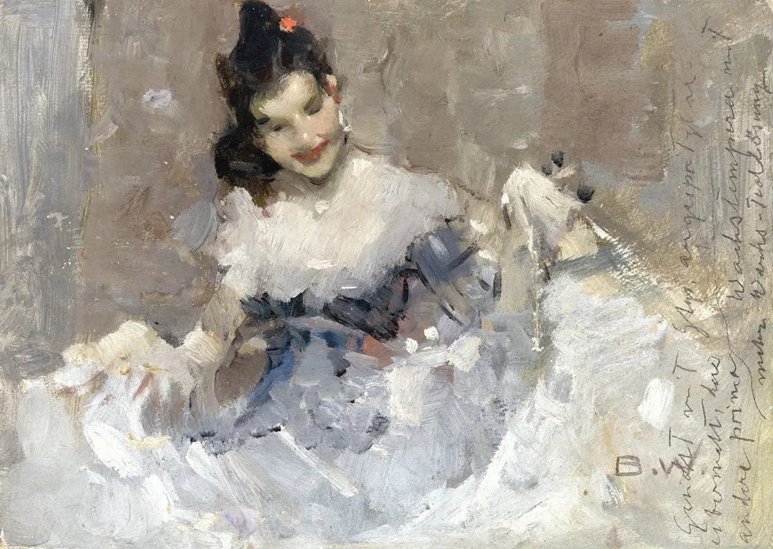 Madchen Im Ballkleid 2 by Brynolf Wennerberg - Canvas Print