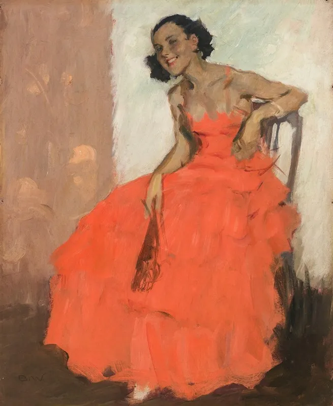 Madchen Im Ballkleid by Brynolf Wennerberg - Canvas Print