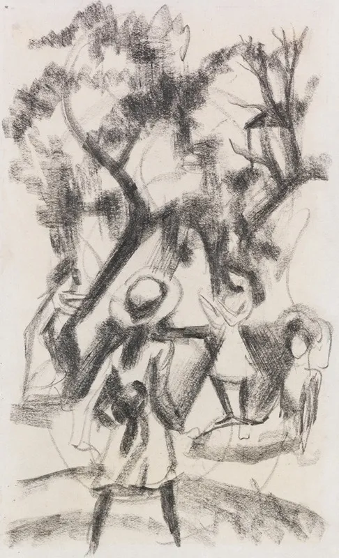 Madchen Im Park by August Macke - Canvas Print