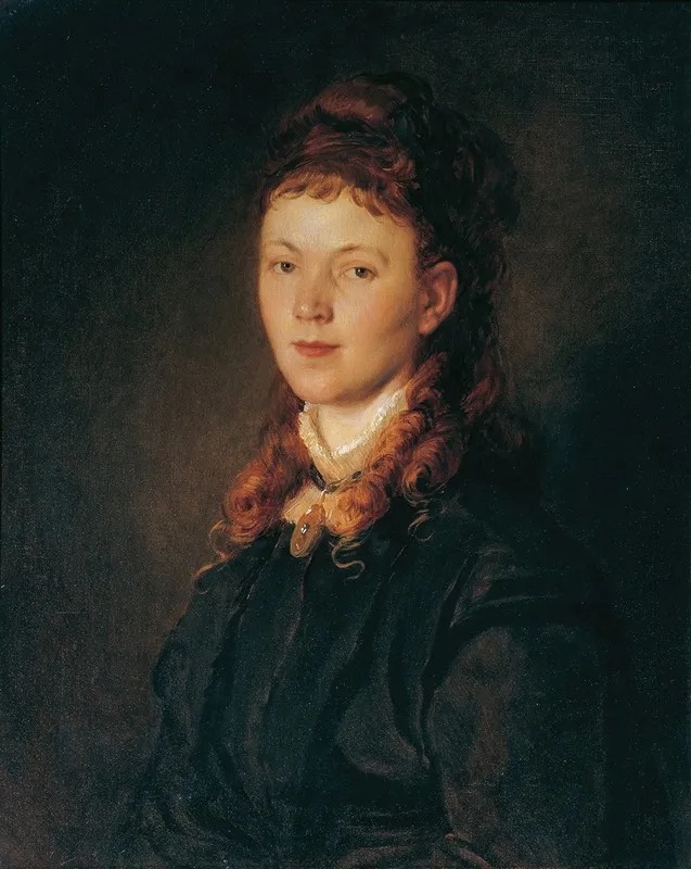 Madchen Mit Rotblondem Haar by Hans Canon - Canvas Print