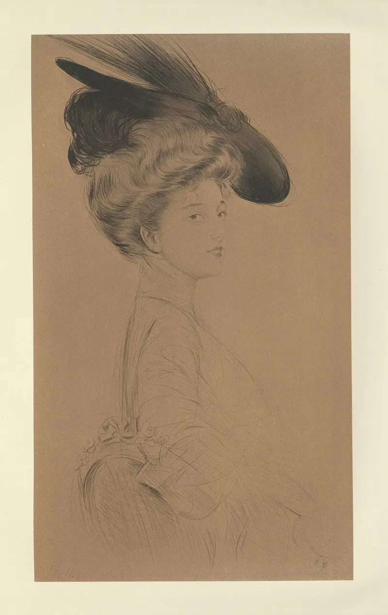 Mademoiselle Gabrielle Dorziat by Paul César Helleu - Canvas Print