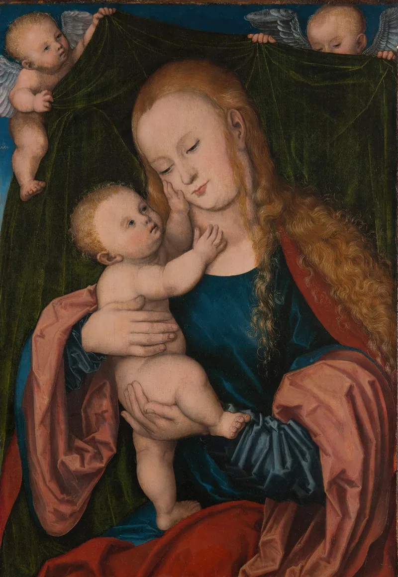 Madonna And Child 157 by Lucas Cranach the Elder - Canvas Print
