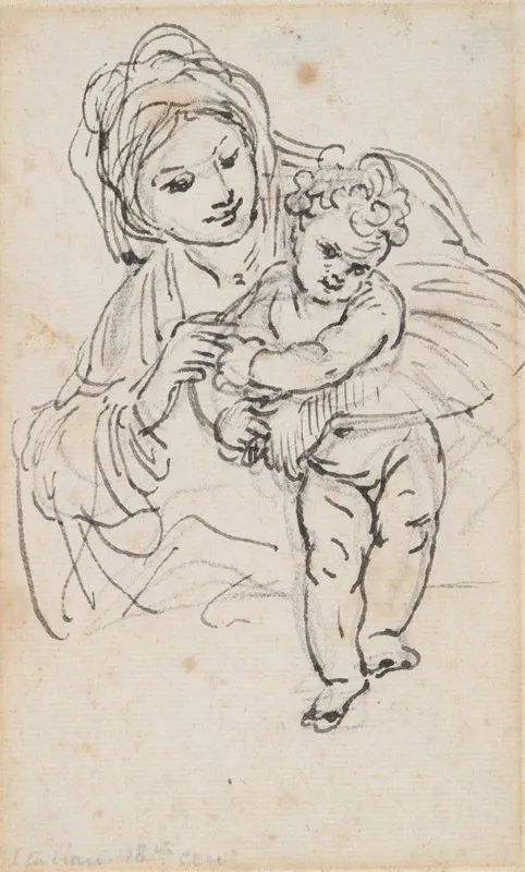 Madonna And Child 98 by Giacinto Calandrucci - Canvas Print