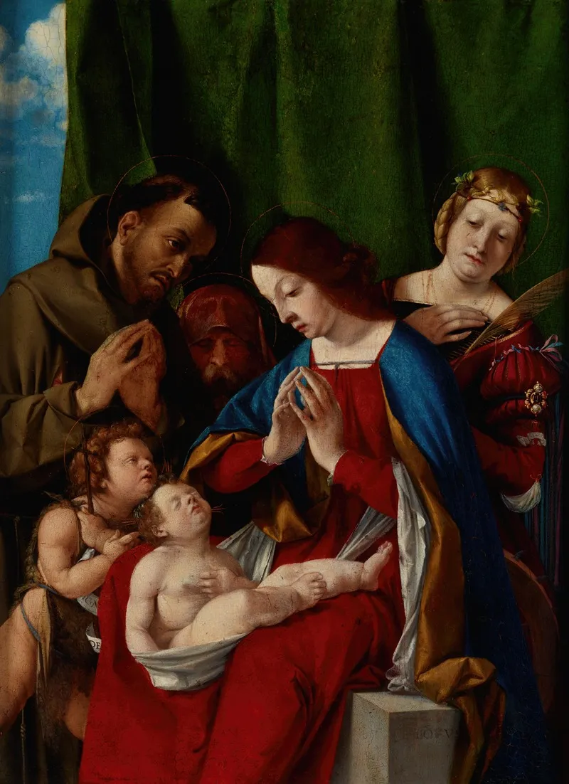 Madonna And Child With The Saints John The Baptist Francis Of Assisi Joseph And Catherine Of Alexandria