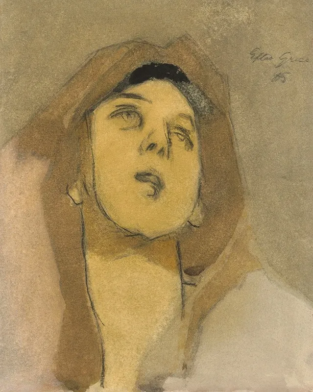 Madonna Immaculata After El Greco by Helene Schjerfbeck - Canvas Print