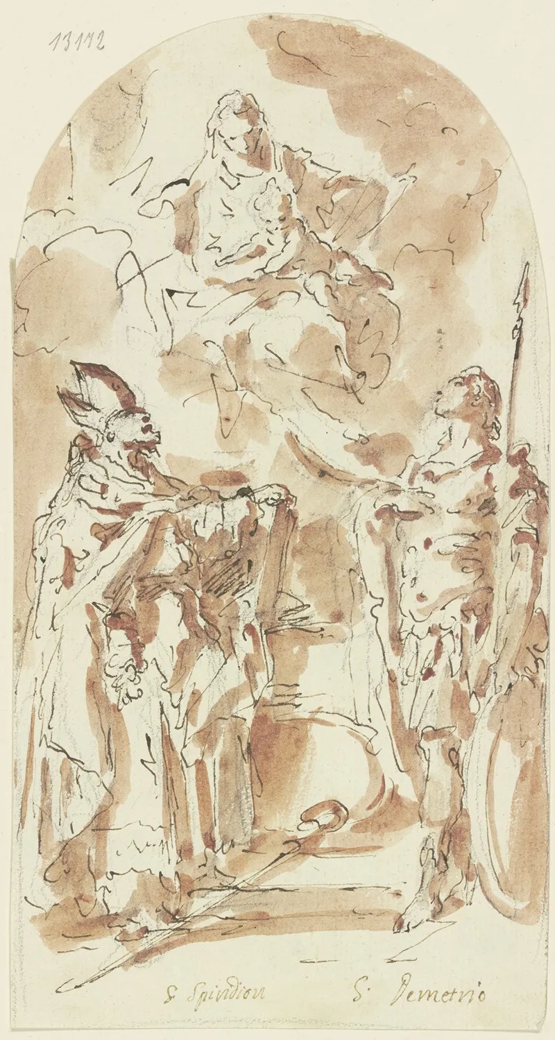Madonna Mit Dem Heiligen Spiridon Und Demetrius
