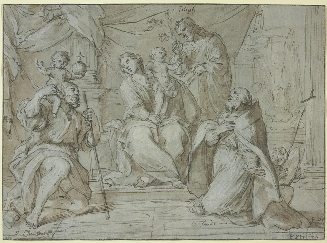 Madonna Mit Den Heiligen Christophorus Joseph Und Claudius
