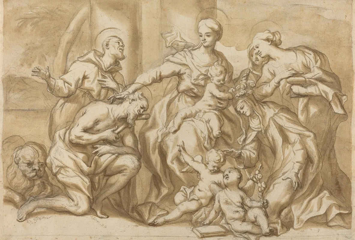 Madonna Surrounded By Saints