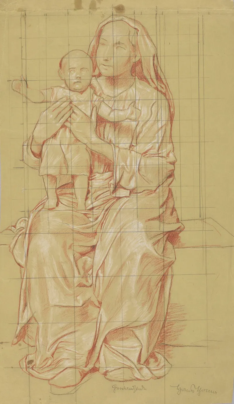 Madonna With Child On Her Lap