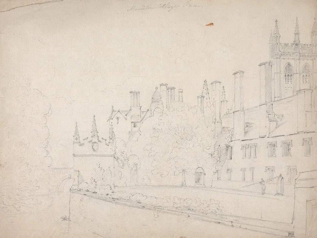 Magdalen College Oxford by Rev. William Warren Porter - Canvas Print