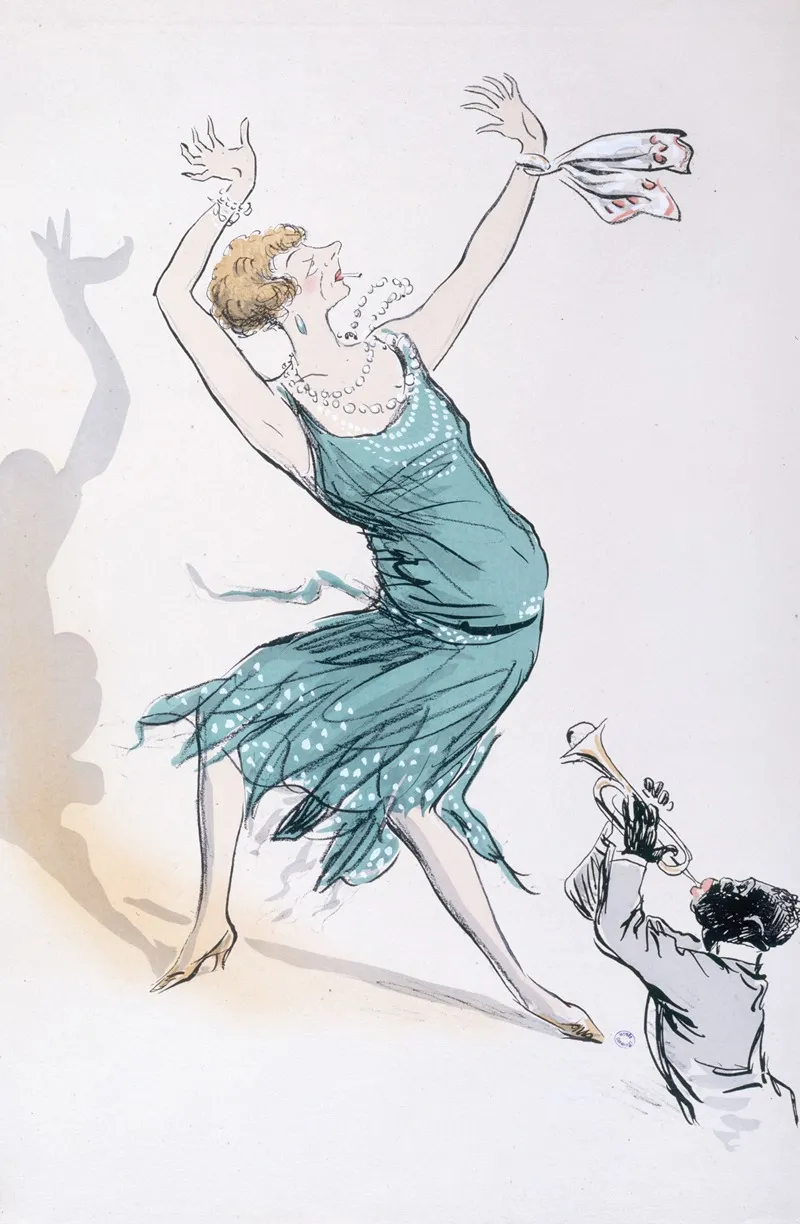 Maggie Meller En Robe Verte Danse
