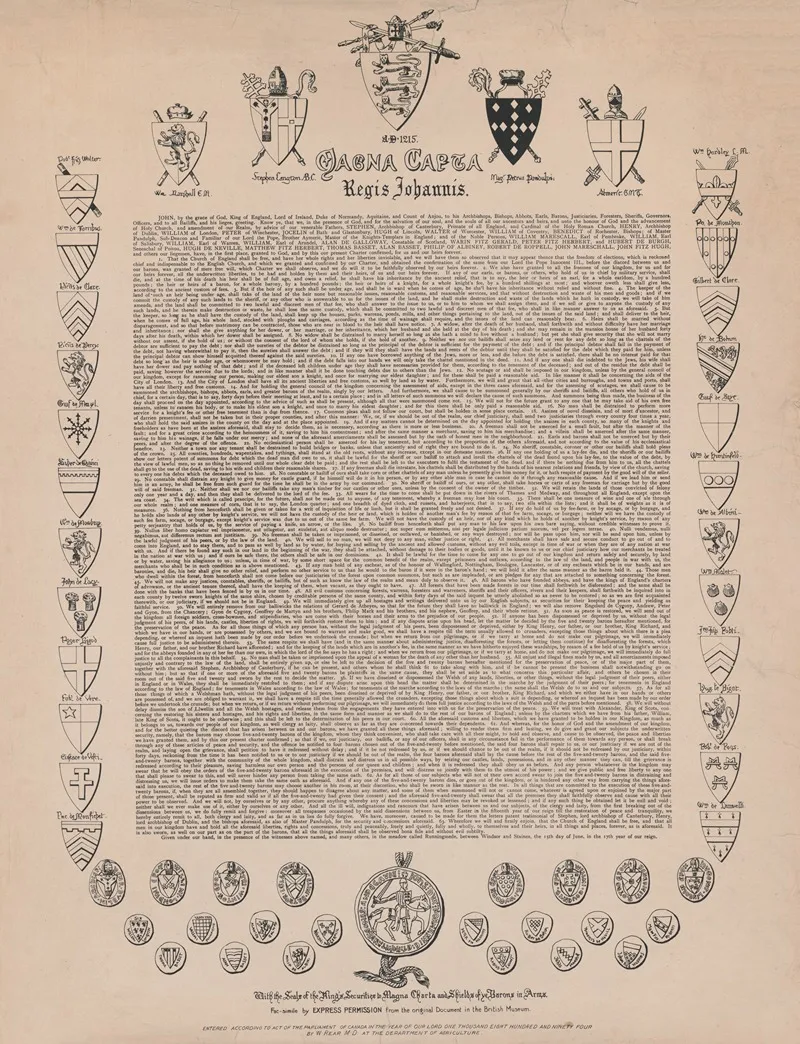 Magna Carta Regis Johannis Ad 1215