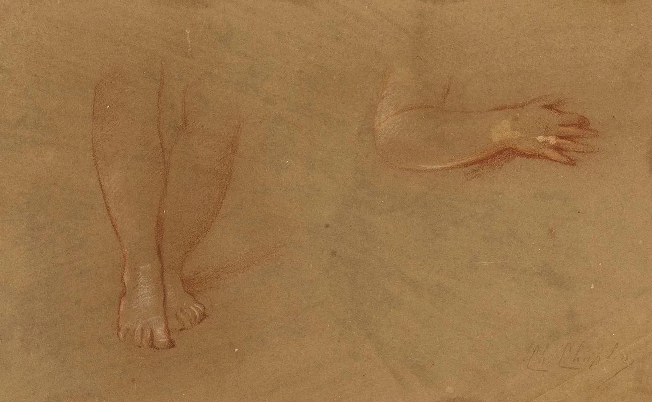 Main Et Pieds by Charles Chaplin - Canvas Print