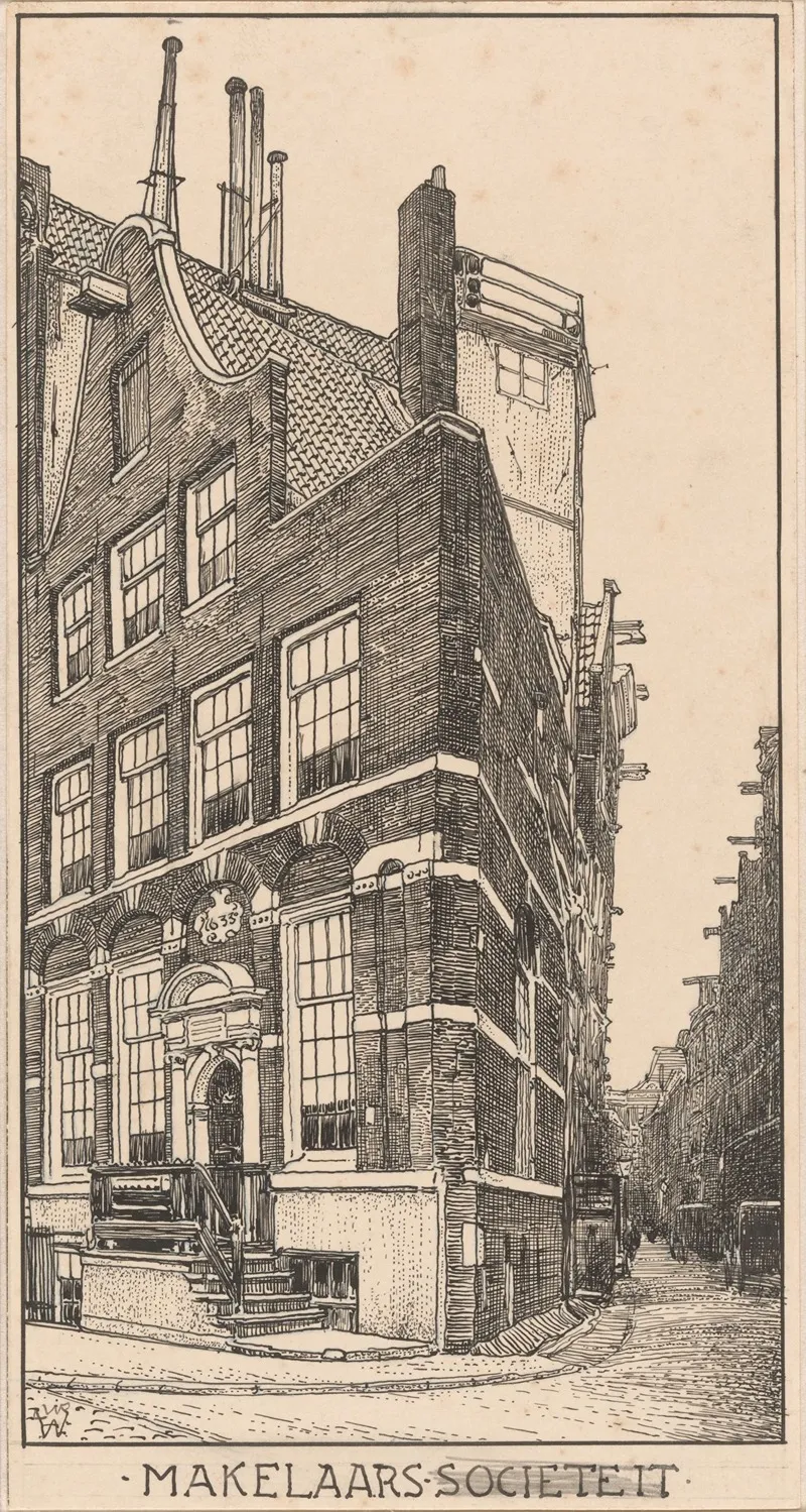 Makelaars Societeit Te Amsterdam by Willem Wenckebach - Canvas Print