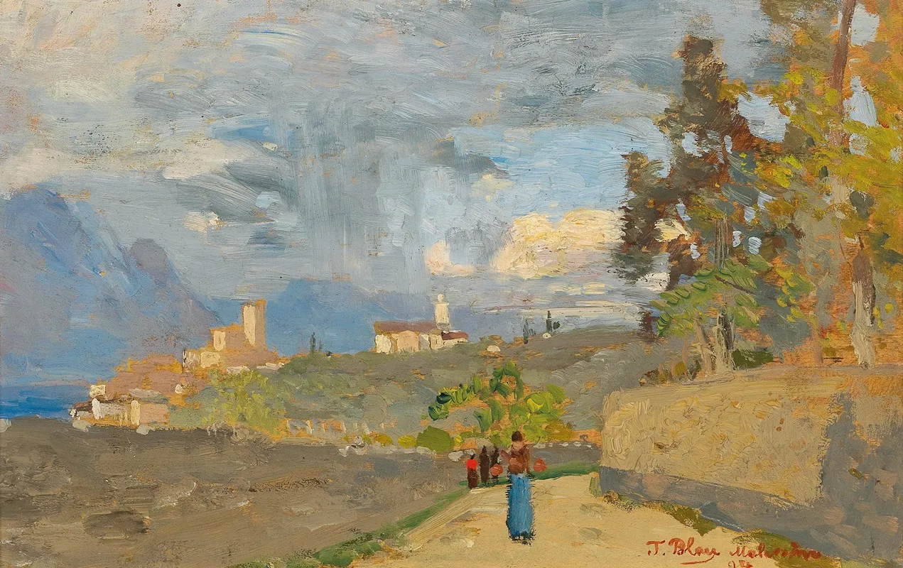 Malcesine by Tina Blau - Canvas Print