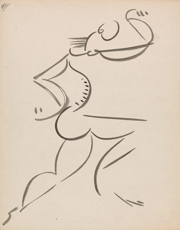 Male Dancing Figure In Profile