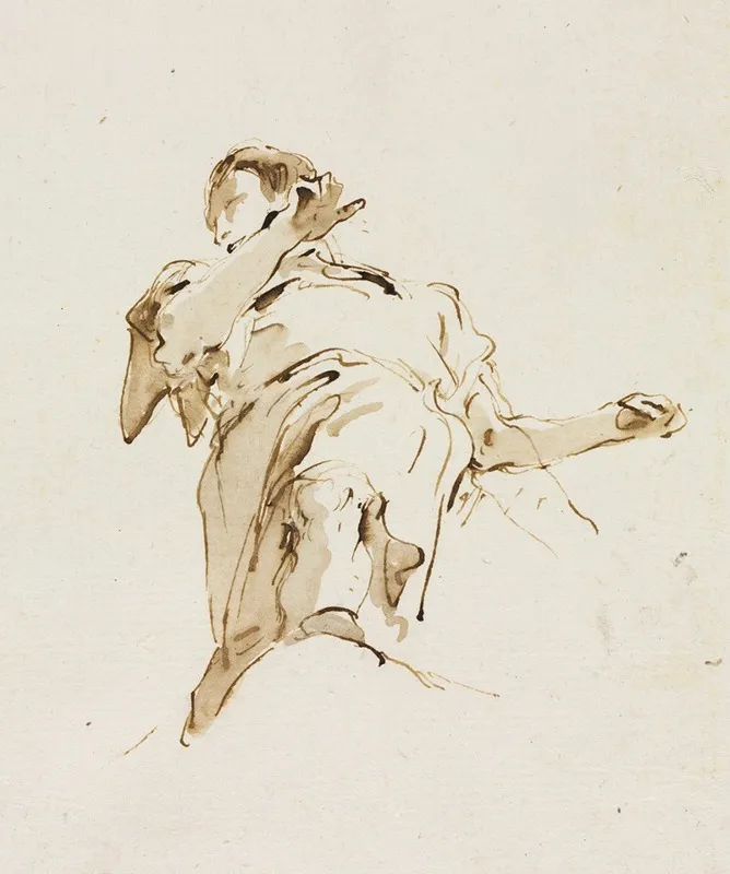Male Figure Seen From Below