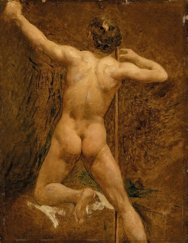 Male Nude 14 by William Etty - Canvas Print