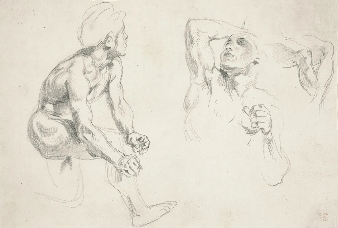 Male Nude Posing For Figures In The Frise De La Guerre
