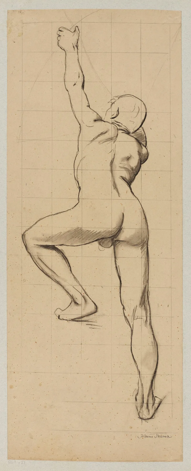 Male Nude Shooting A Bow