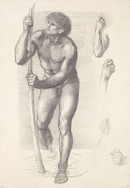 Male Nude Study For St Christopher