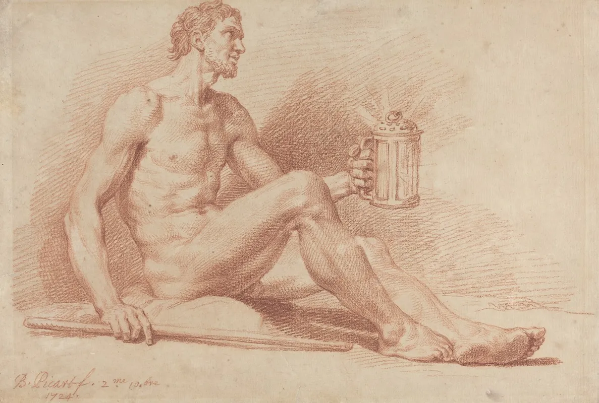 Male Nude With A Lamp Diogenes