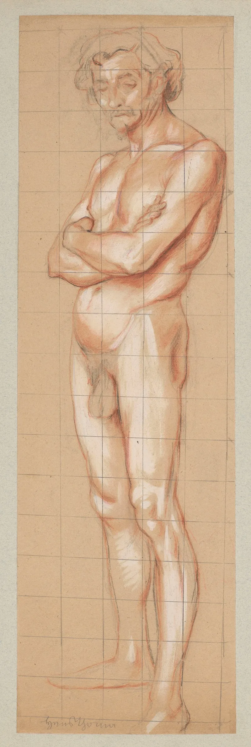 Male Nude With Folded Arms