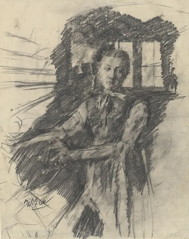 Malresl Working In The Kitchen by Wilhelm Leibl - Canvas Print