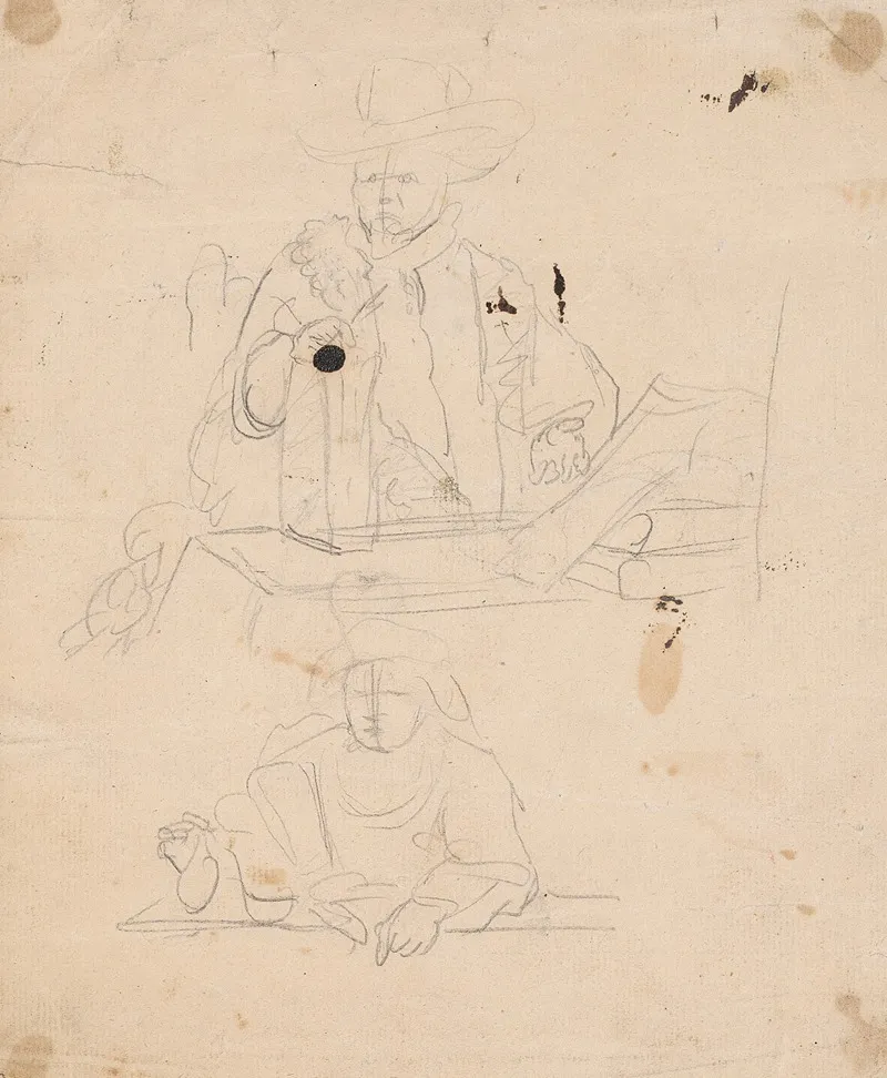 Man At Table Woman At Table