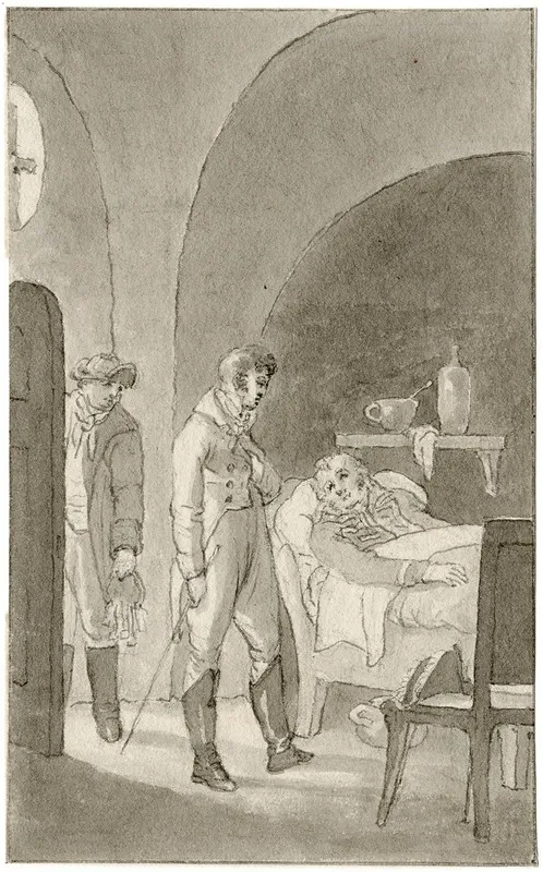 Man In Gevangenisbed Krijgt Bezoek Het Gedruisch