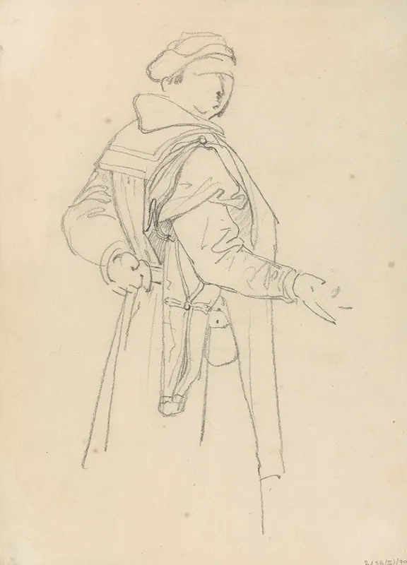 Man In Three Quarter Seen From The Back