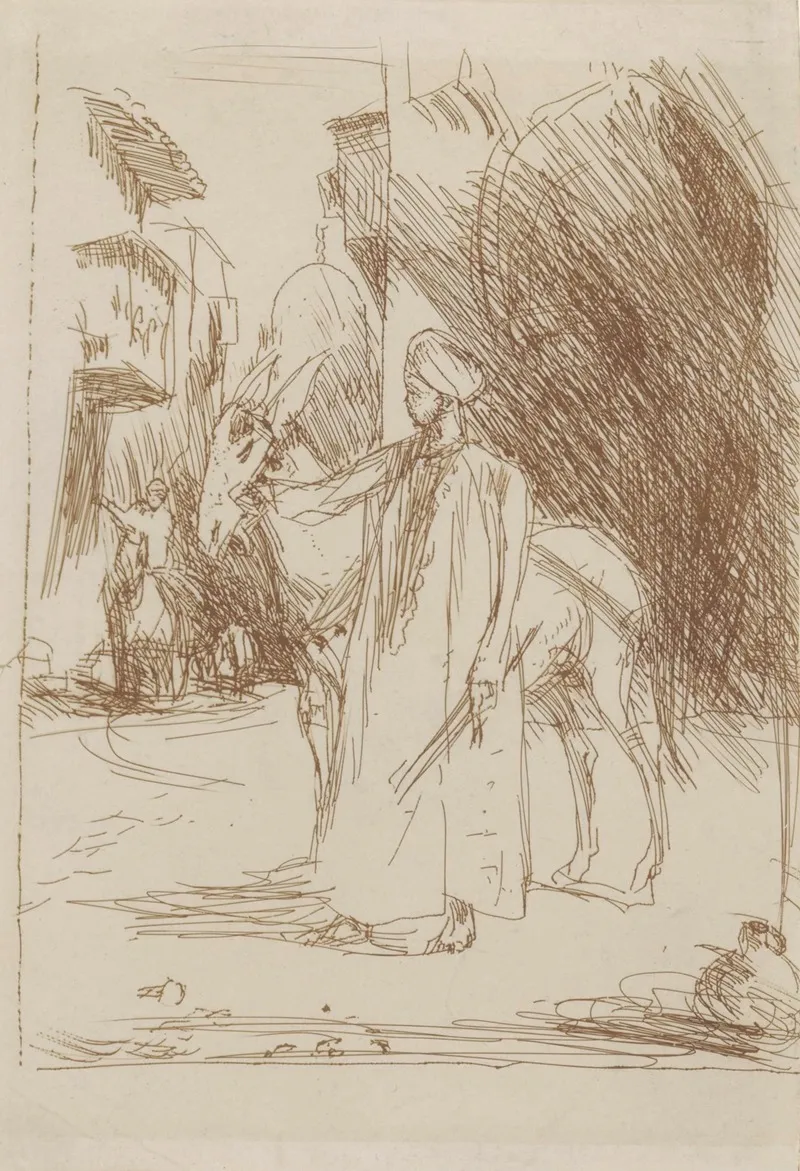 Man Met Ezel by Marius Bauer - Canvas Print